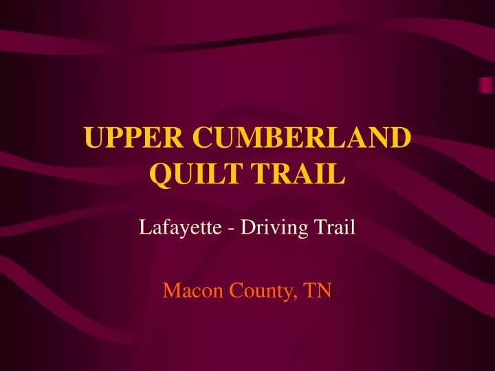 upper cumberland quilt trail