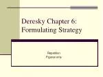 Deresky Chapter 6: Formulating Strategy - slide 1
