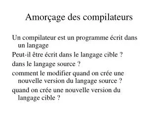 amor age des compilateurs
