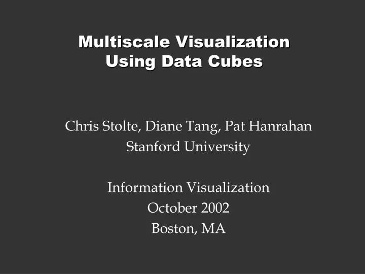 multiscale visualization using data cubes