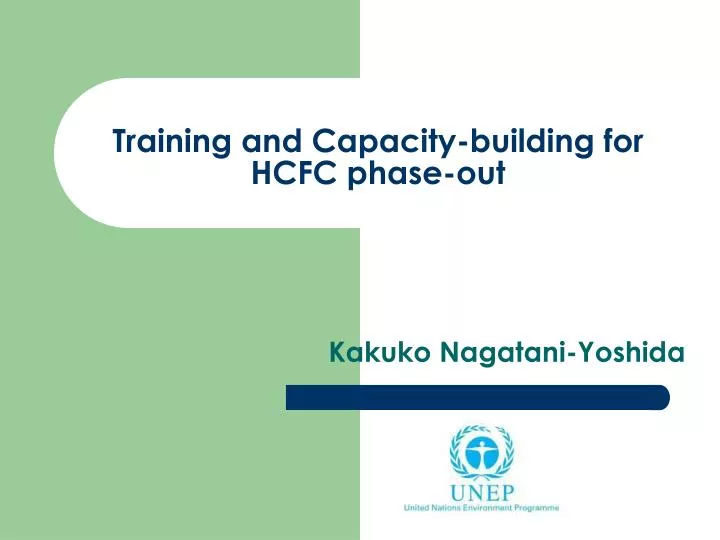 training and capacity building for hcfc phase out