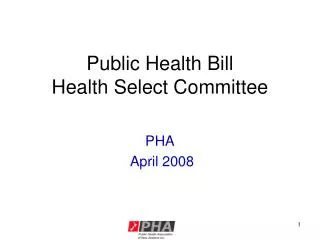 Public Health Bill Health Select Committee
