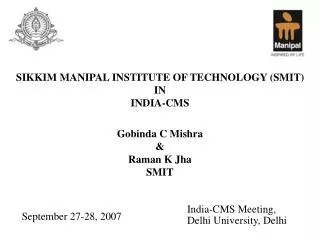 SIKKIM MANIPAL INSTITUTE OF TECHNOLOGY (SMIT) IN INDIA-CMS