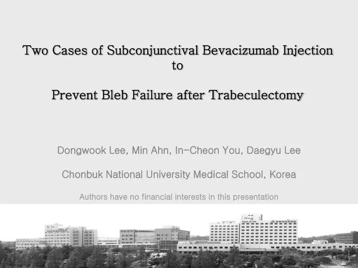 two cases of subconjunctival bevacizumab injection to prevent bleb failure after trabeculectomy