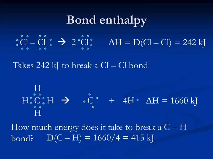 bond enthalpy