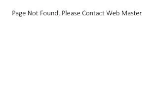 Page Not Found, Please Contact Web Master