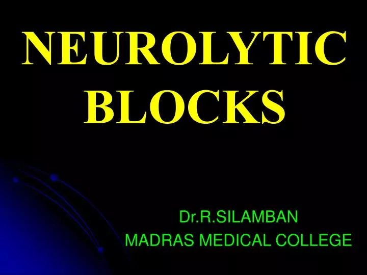 dr r silamban madras medical college