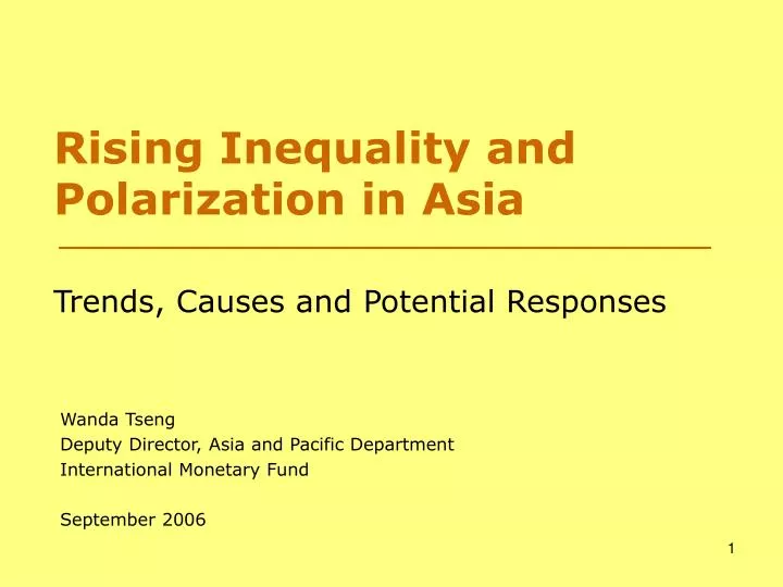 rising inequality and polarization in asia trends causes and potential responses