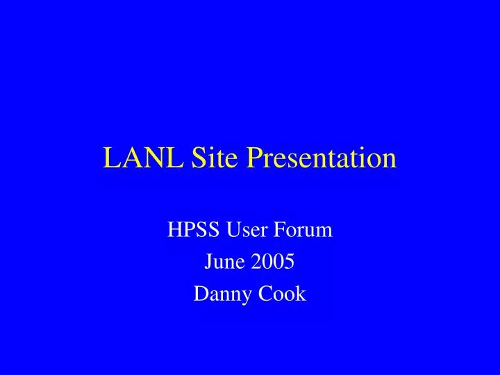 lanl site presentation