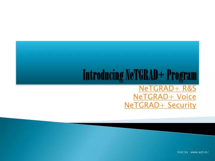 introducing netgrad program