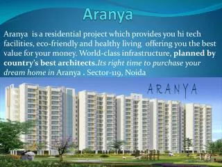 2,3,4BHK Aranya Luxurious Apartments In Noida,At Reasonable