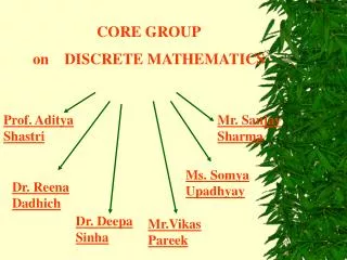 CORE GROUP on DISCRETE MATHEMATICS