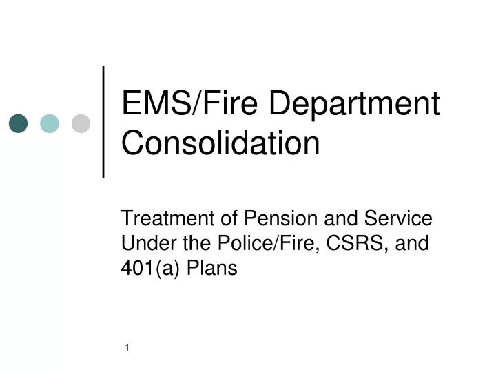 ems fire department consolidation