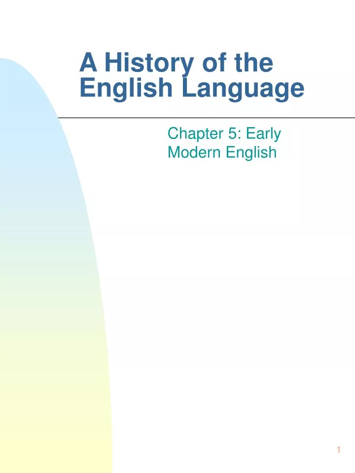 a history of the english language