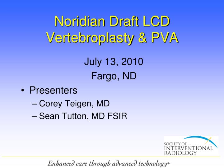 noridian draft lcd vertebroplasty pva
