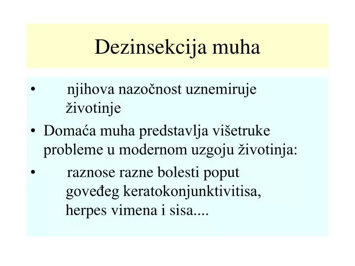 dezinsekcija muha