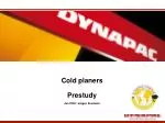 Cold planers Prestudy Jan 2009 / Jürgen Seemann - slide 1