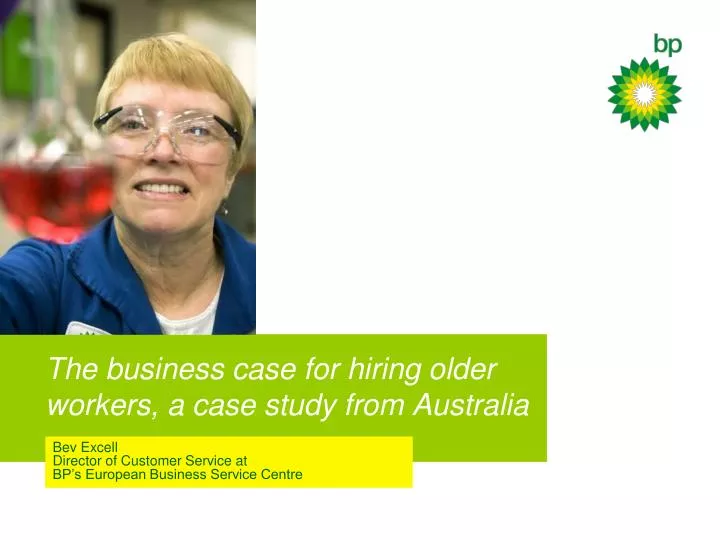 the business case for hiring older workers a case study from australia