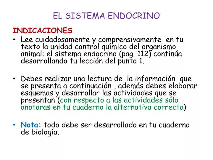 el sistema endocrino