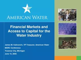Financial Markets and Access to Capital for the Water Industry