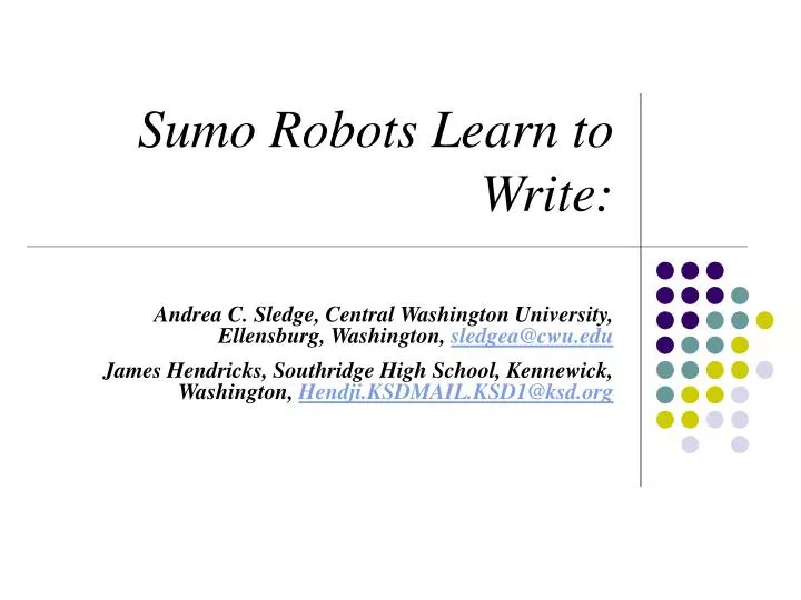 sumo robots learn to write