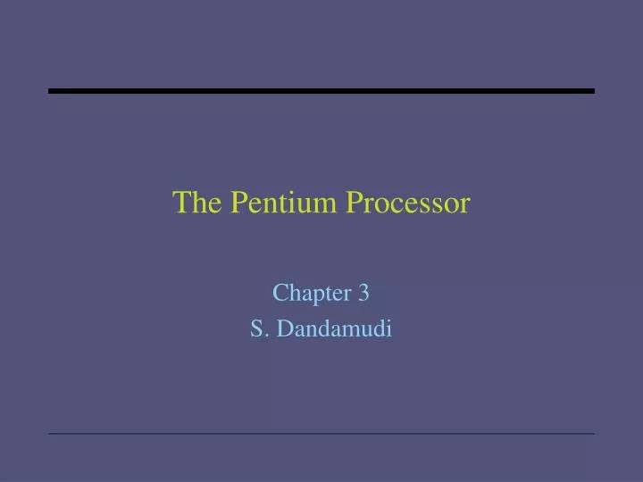 the pentium processor