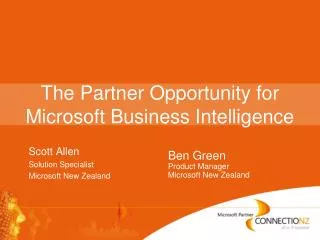 The Partner Opportunity for Microsoft Business Intelligence