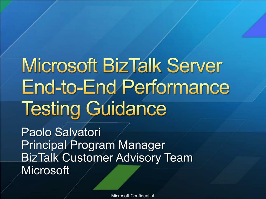 PPT - Microsoft BizTalk Server End-to-End Performance Testing Guidance ...