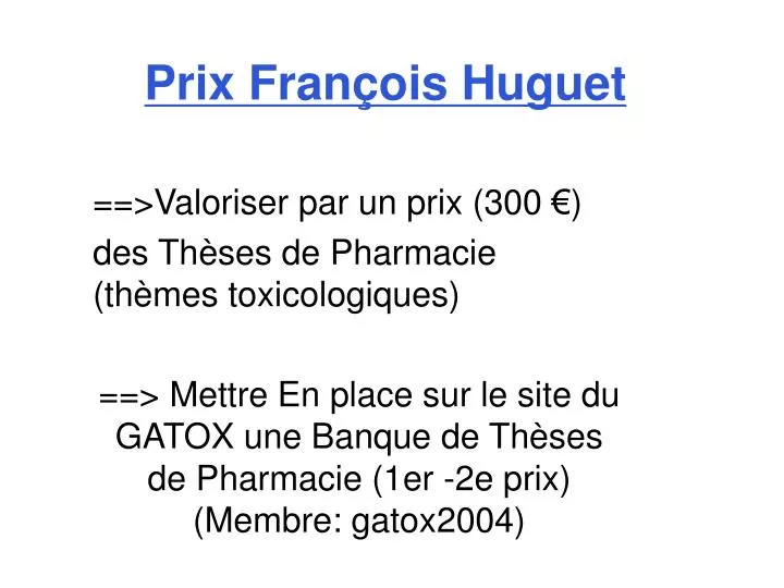 prix fran ois huguet