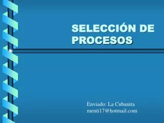 selecci n de procesos