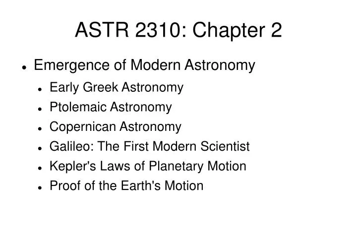 astr 2310 chapter 2
