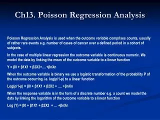 Ch13. Poisson Regression Analysis