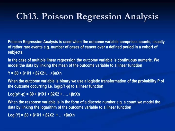 Define period. Poisson regression.