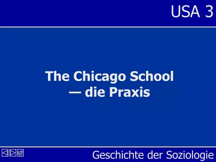 the chicago school die praxis