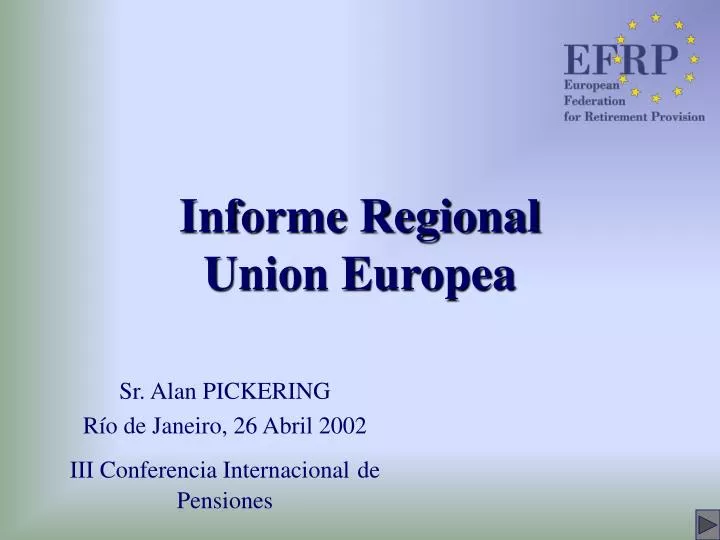 informe regional union europea