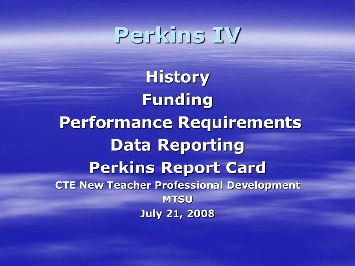 perkins iv