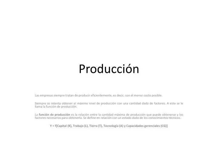 producci n