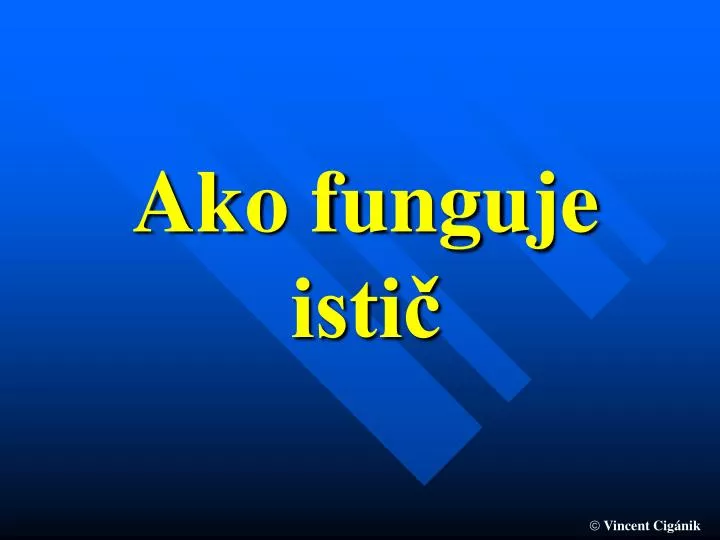 ako funguje isti