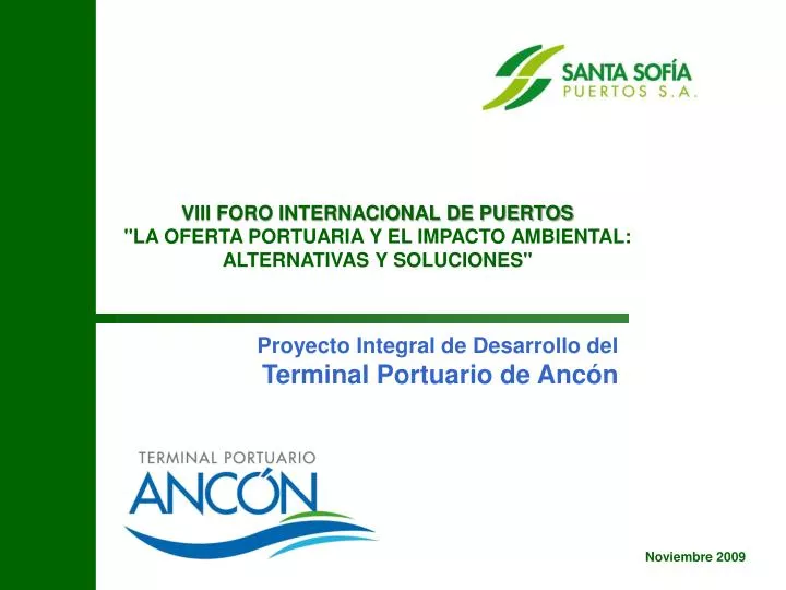 proyecto integral de desarrollo del terminal portuario de anc n