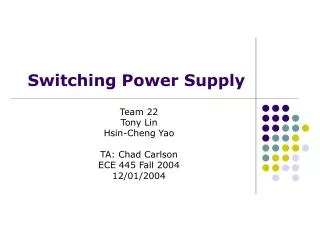 Switching Power Supply