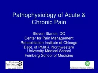 Pathophysiology of Acute &amp; Chronic Pain
