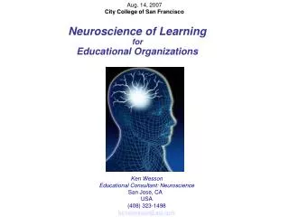 Neuroscience of Learning for Educational Organizations