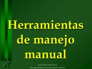 Herramientas de manejo manual