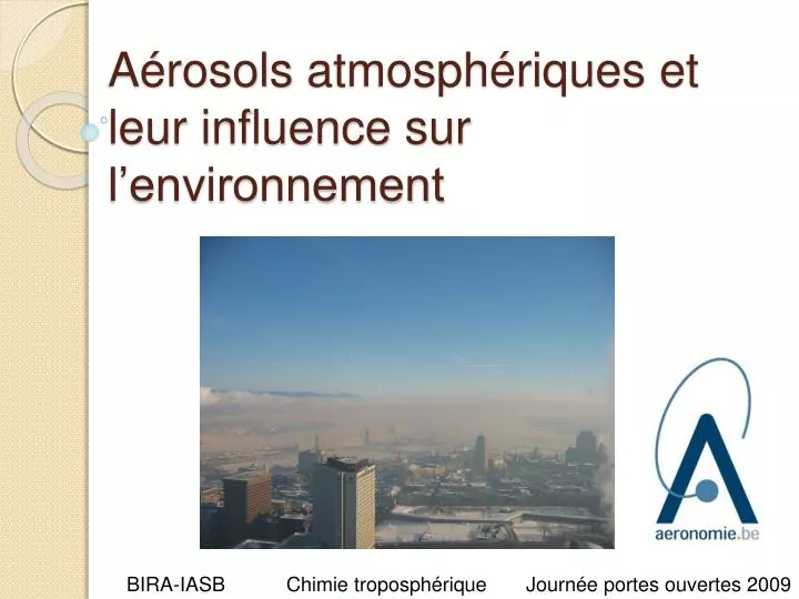 a rosols atmosph riques et leur influence sur l environnement