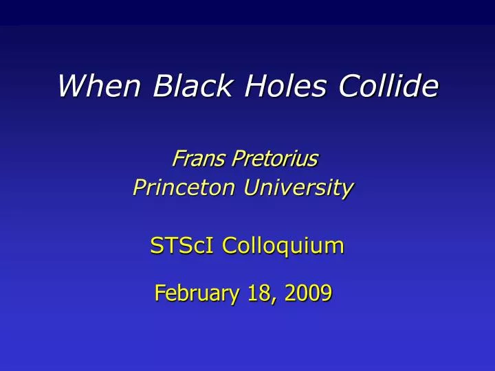 when black holes collide