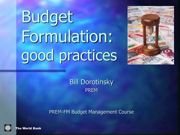 budget formulation good practices