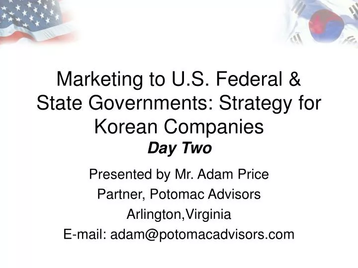 marketing to u s federal state governments strategy for korean companies day two