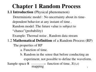 Chapter 1 Random Process