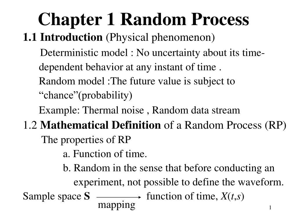PPT - Chapter 1 Random Process PowerPoint Presentation, free download ...