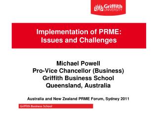 Implementation of PRME: Issues and Challenges